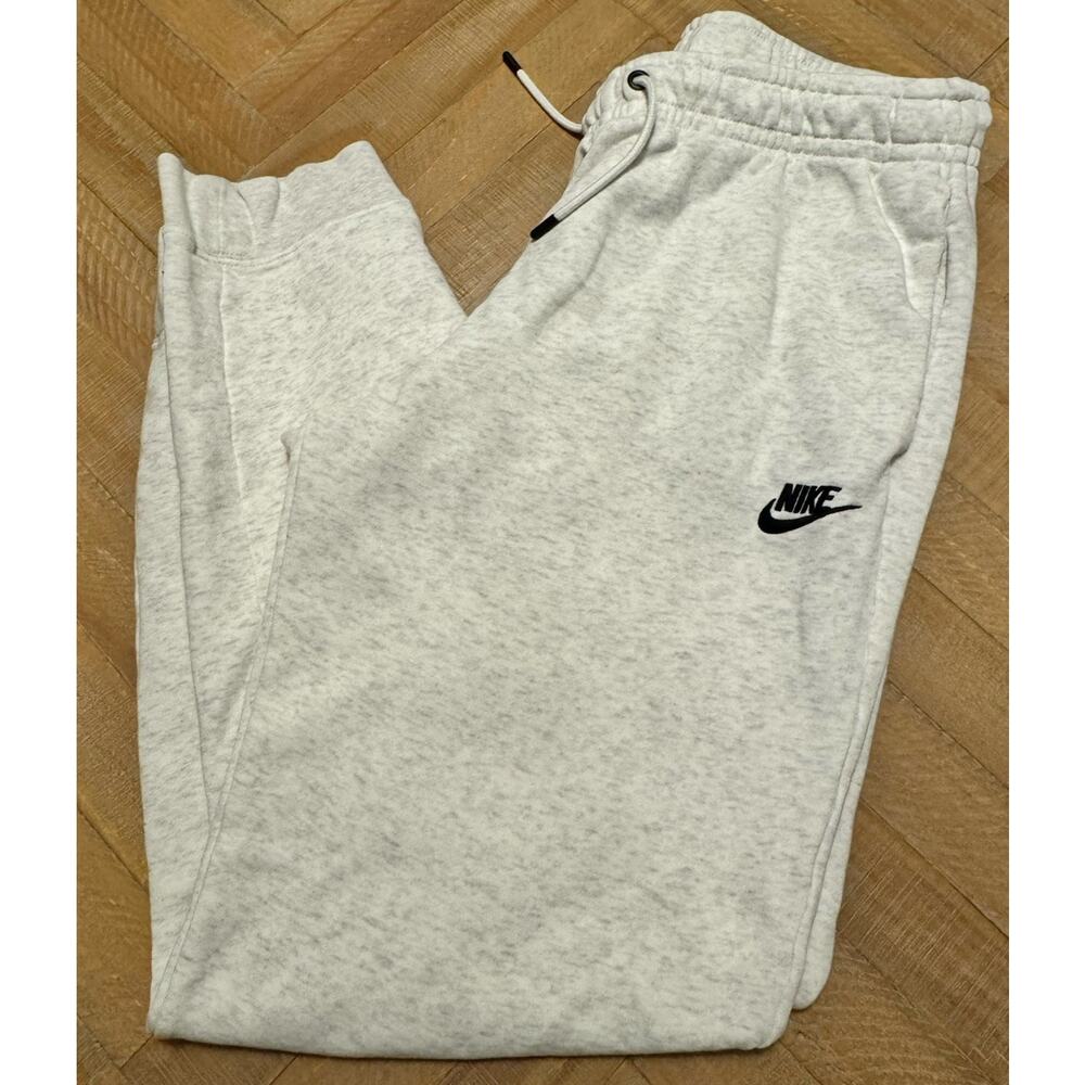 Nike Essential Fleece Jogger Sweatpants Women's M Light Heather Gray BV4095-051